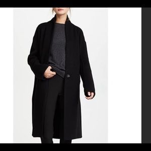Black Vince wool coat  single button shawl collar . size M. Very stylish